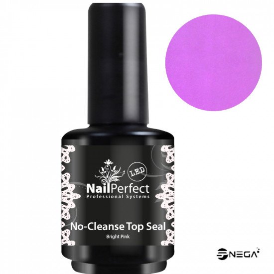 NP No-Cleanse Top Seal BABYBOOM Bright Pink, 15 ml  Nail care and protection fluid